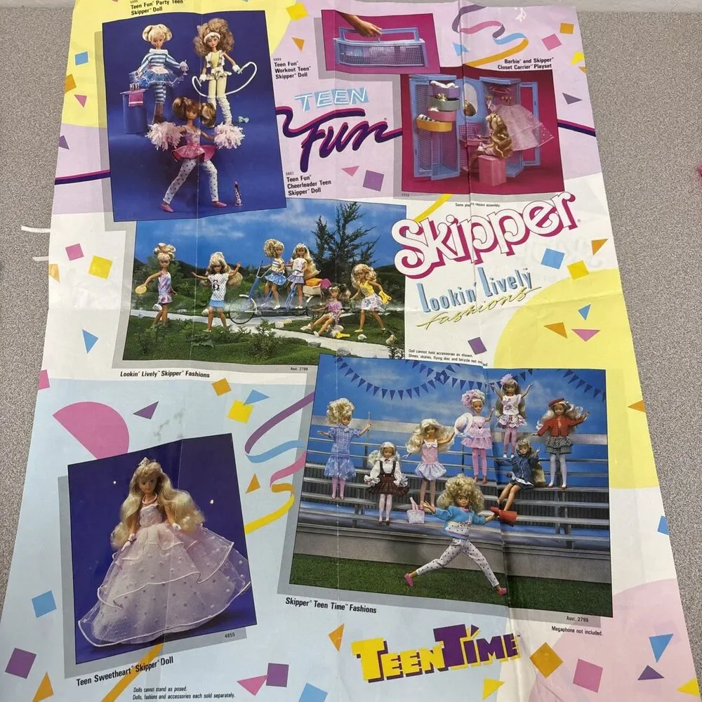 Mattel Barbie Skipper Gowns, Homecoming Queen, Bridesmaid, Floral, And Pamphlet